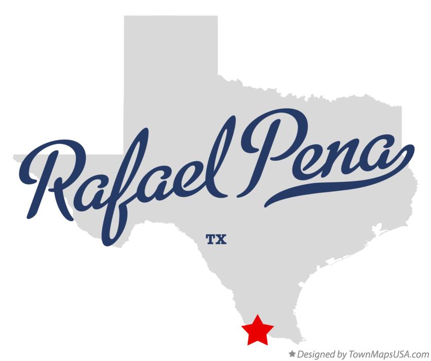 Map of Rafael Pena Texas TX