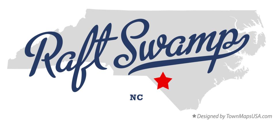 Map of Raft Swamp North Carolina NC