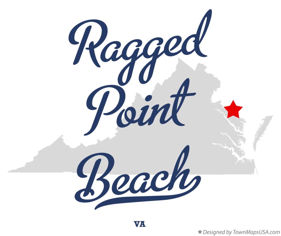 Map of Ragged Point Beach Virginia VA
