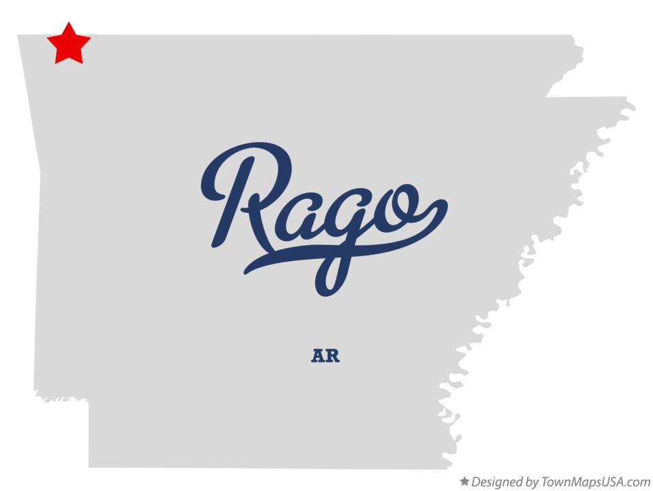 Map of Rago Arkansas AR