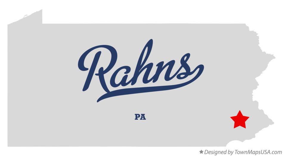 Map of Rahns Pennsylvania PA