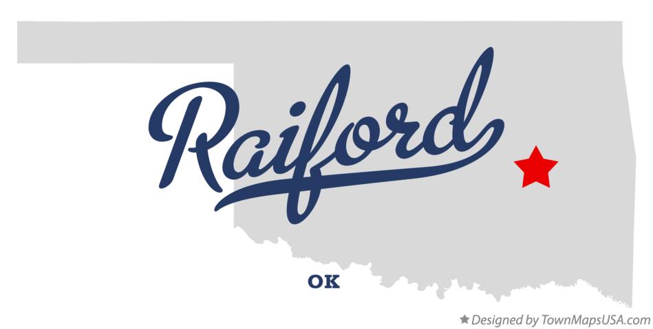 Map of Raiford Oklahoma OK