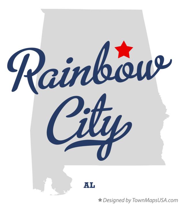 Map of Rainbow City Alabama AL