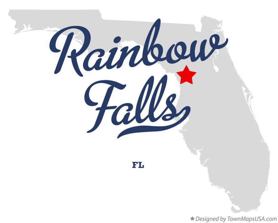 Map of Rainbow Falls Florida FL