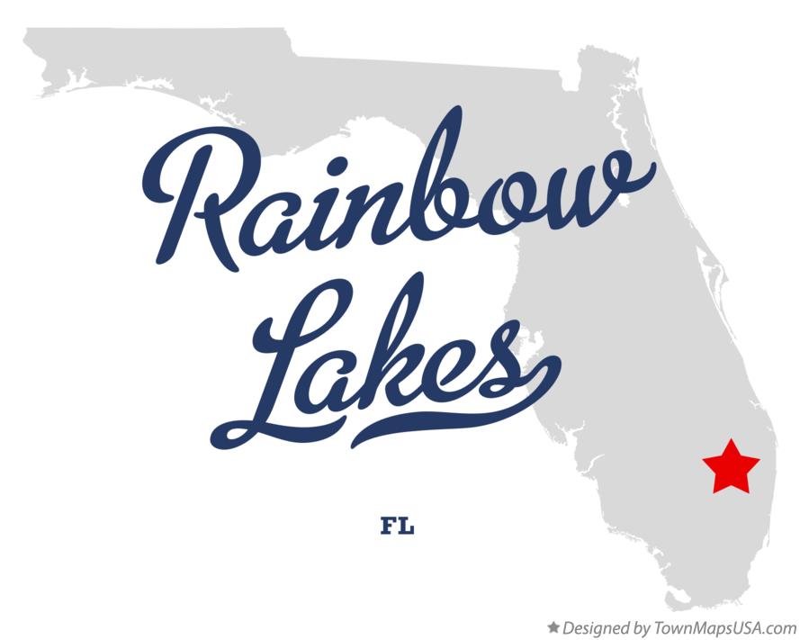 Map of Rainbow Lakes Florida FL