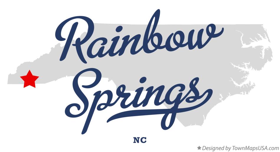 Map of Rainbow Springs North Carolina NC