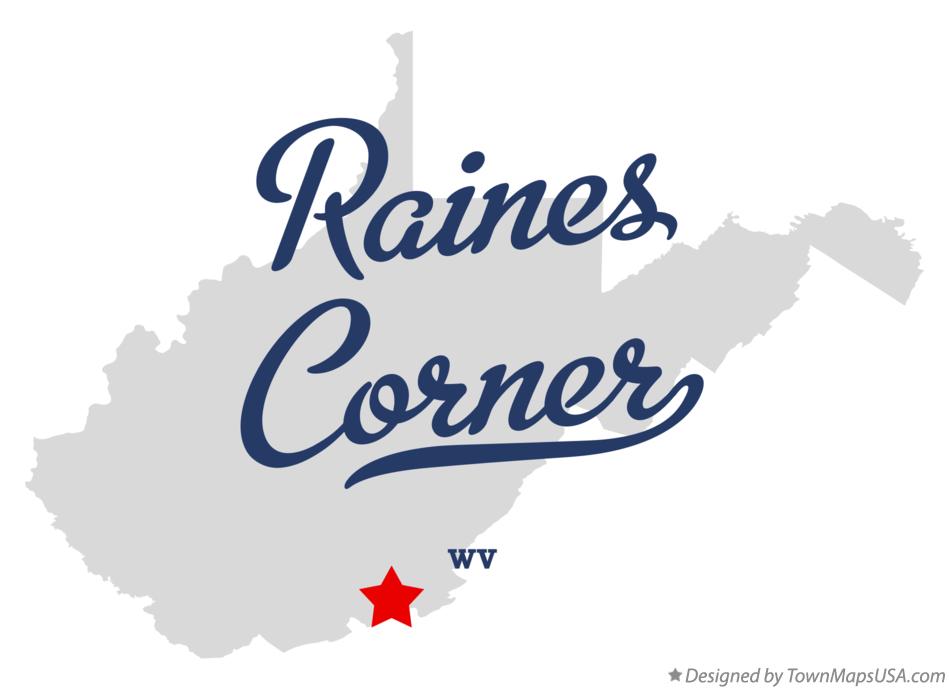 Map of Raines Corner West Virginia WV