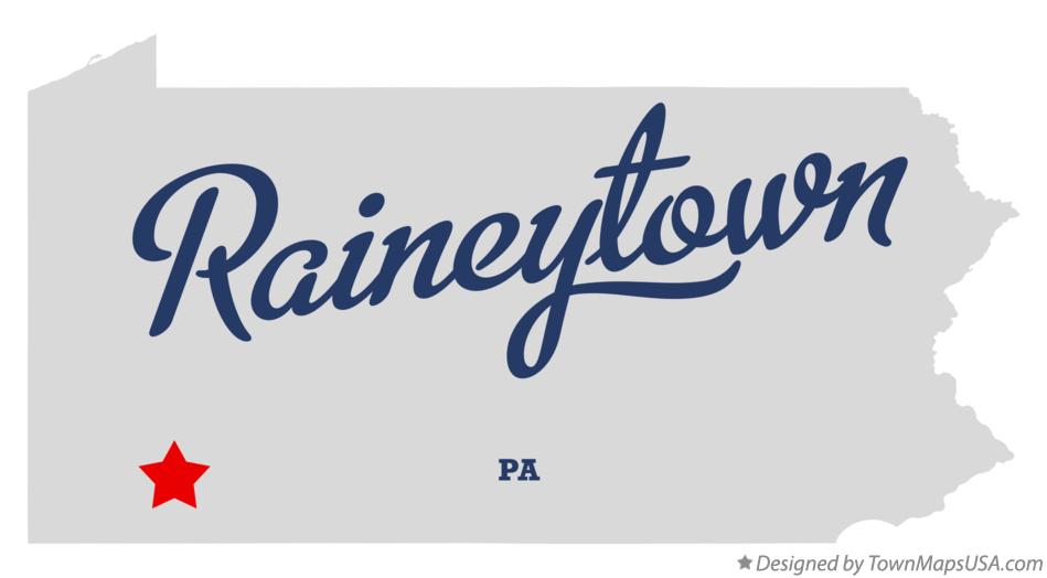 Map of Raineytown Pennsylvania PA