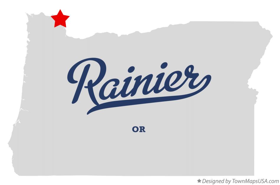 Map of Rainier Oregon OR