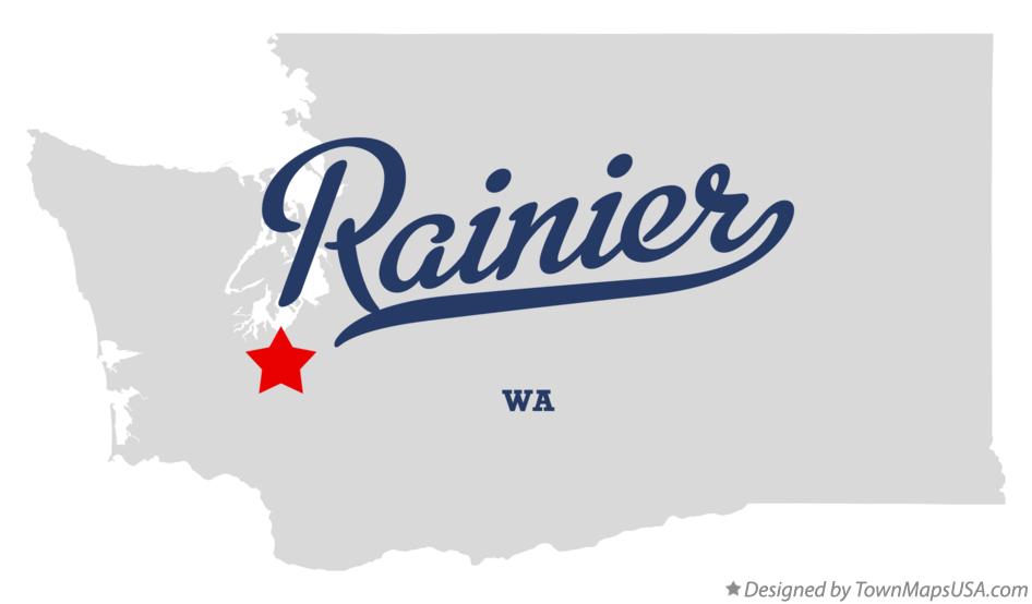 Map of Rainier Washington WA