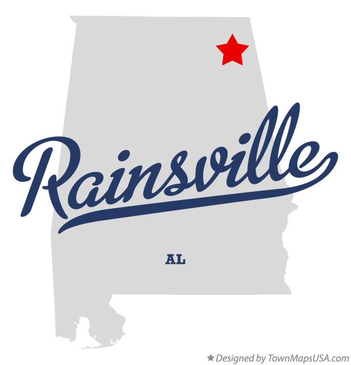 Map of Rainsville Alabama AL