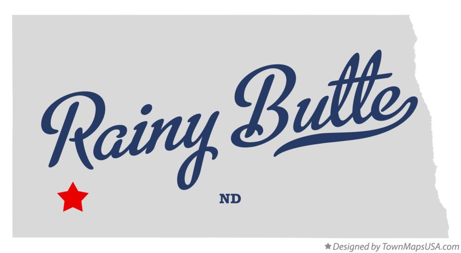 Map of Rainy Butte North Dakota ND