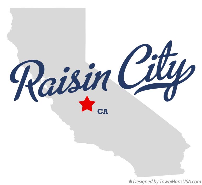 Map of Raisin City California CA