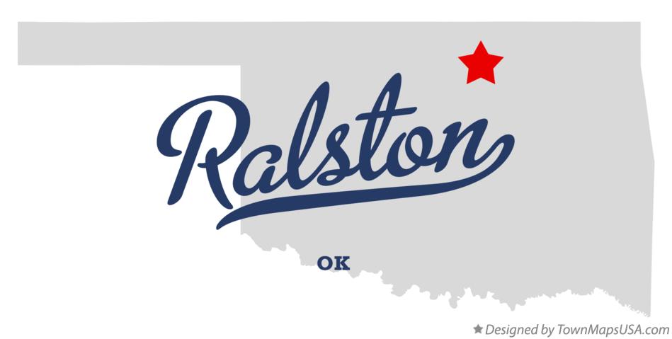 Map of Ralston Oklahoma OK