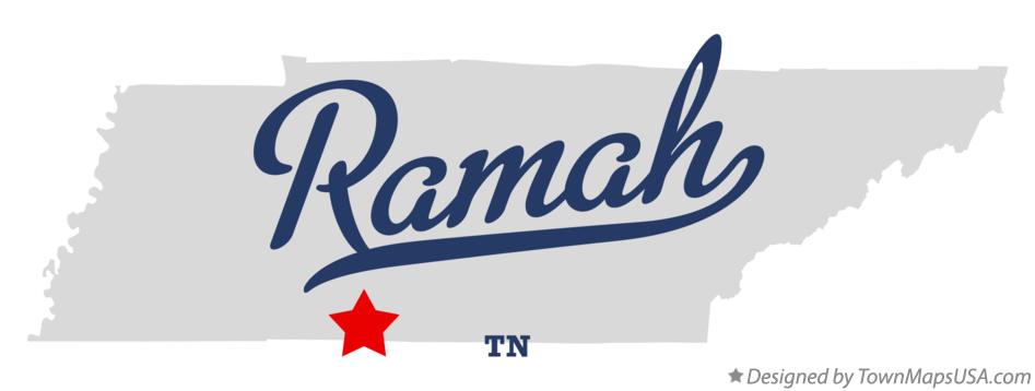 Map of Ramah Tennessee TN