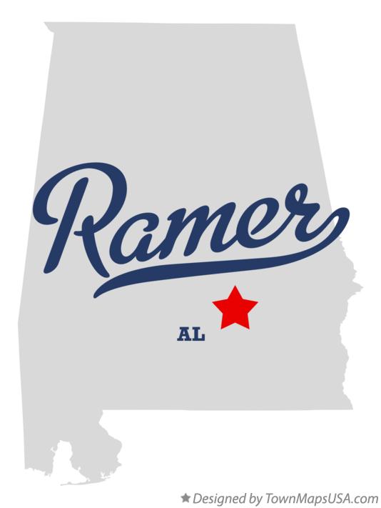 Map of Ramer Alabama AL