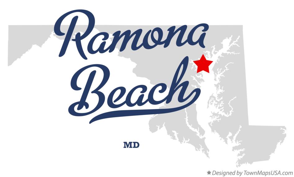Map of Ramona Beach Maryland MD