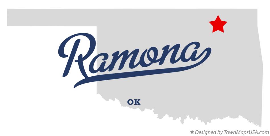 Map of Ramona Oklahoma OK