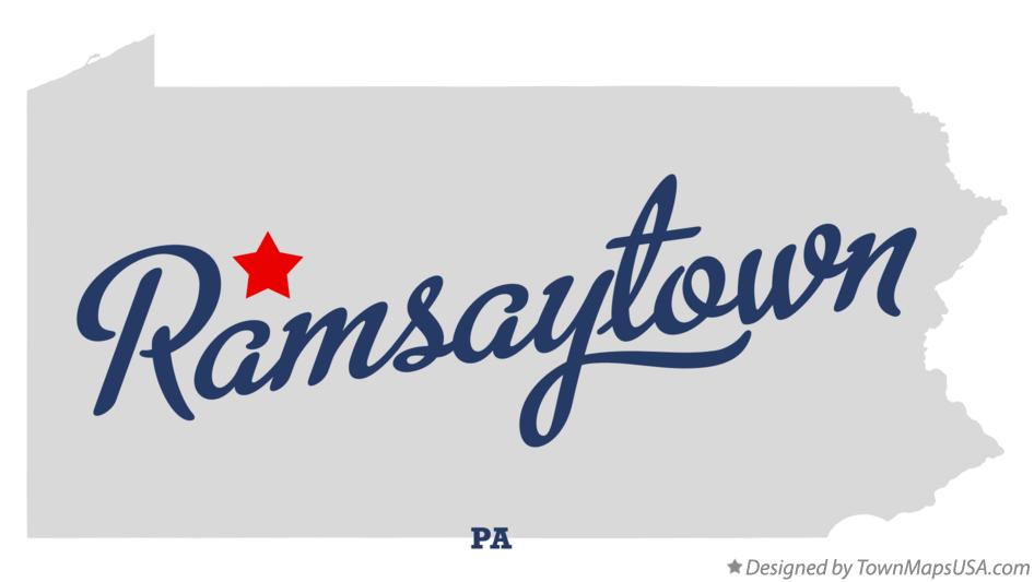 Map of Ramsaytown Pennsylvania PA