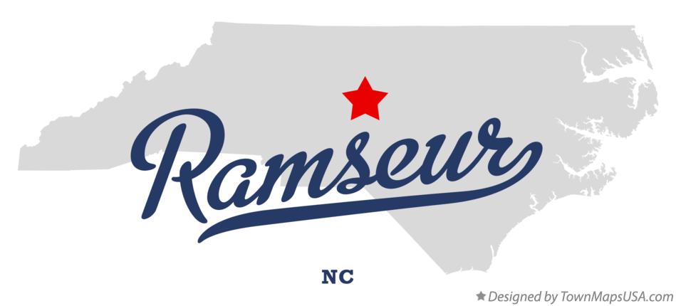 Map of Ramseur North Carolina NC