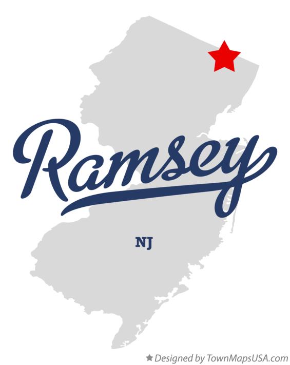Map of Ramsey New Jersey NJ