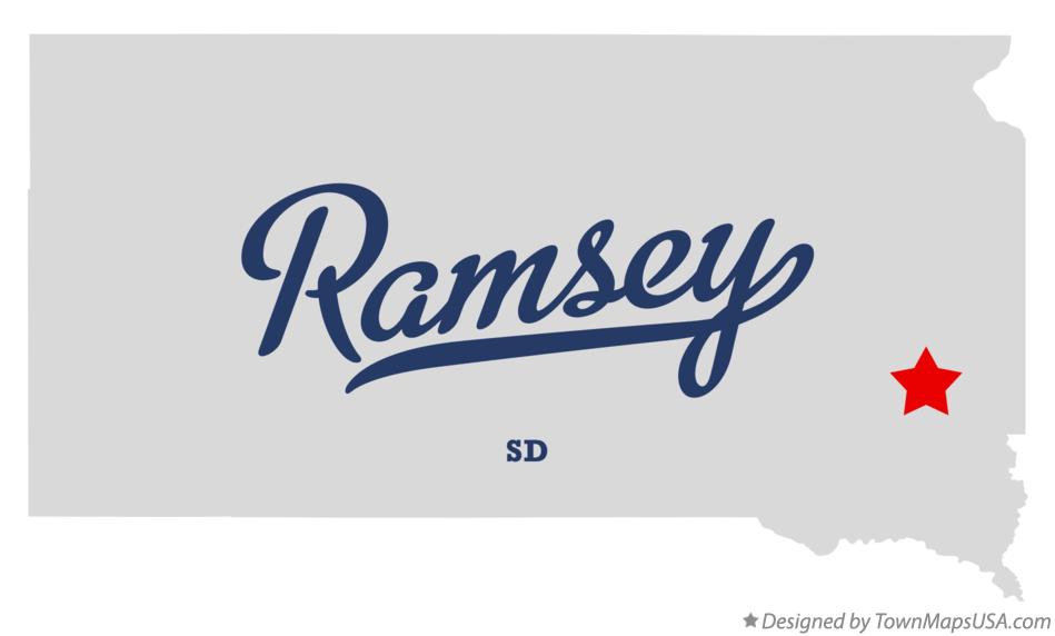 Map of Ramsey South Dakota SD
