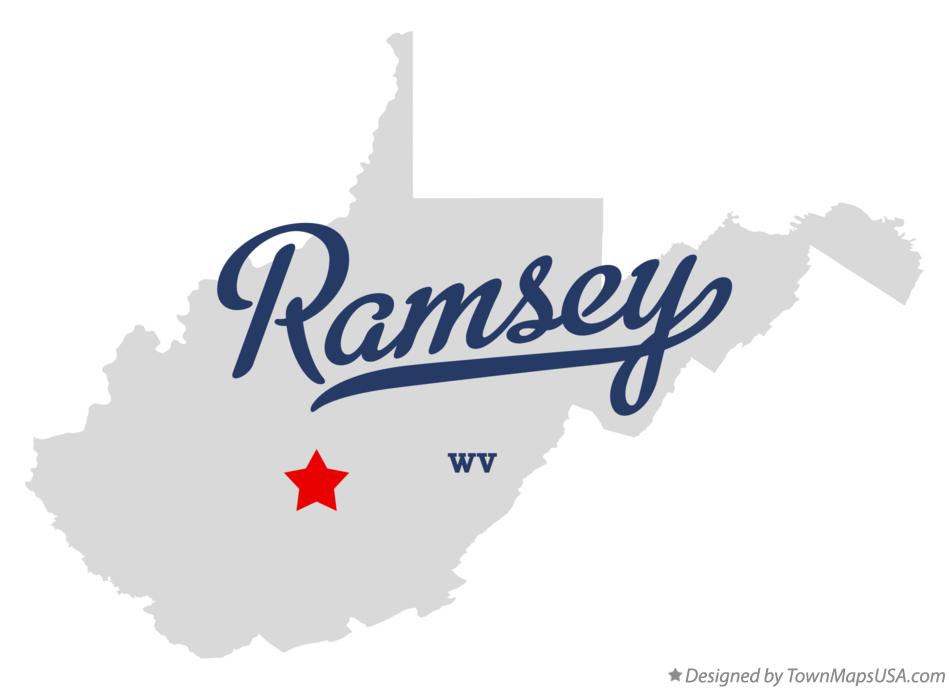Map of Ramsey West Virginia WV