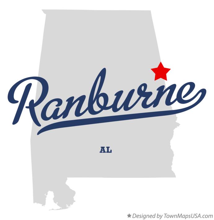 Map of Ranburne Alabama AL