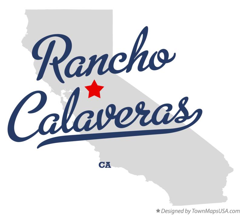 Map of Rancho Calaveras California CA