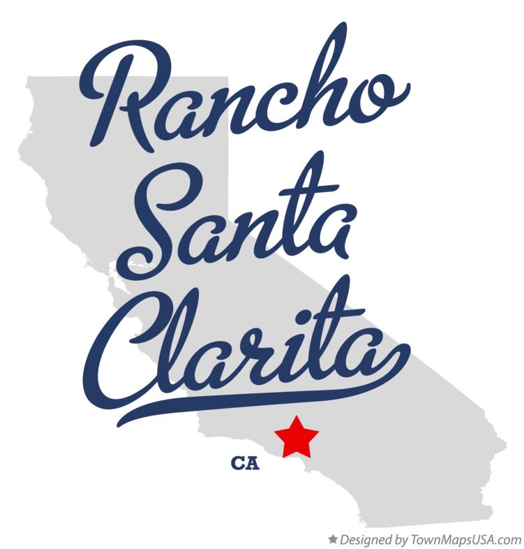 Map of Rancho Santa Clarita California CA