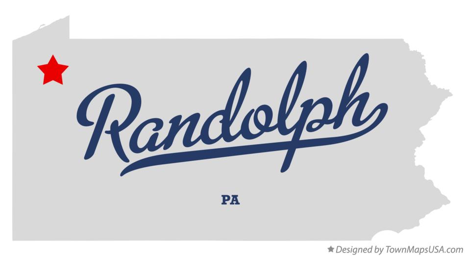 Map of Randolph Pennsylvania PA