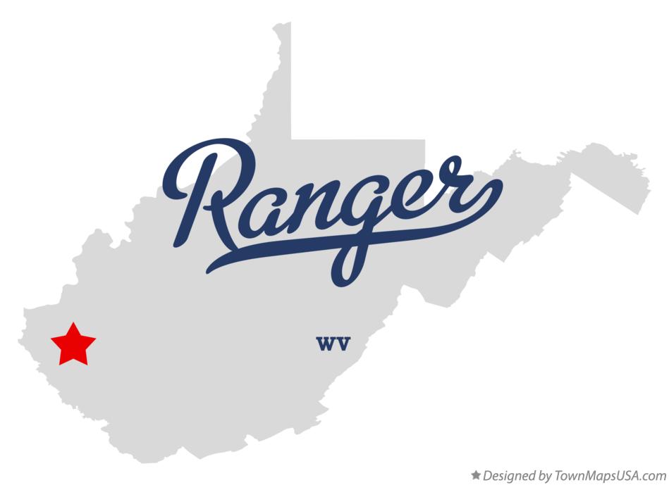 Map of Ranger West Virginia WV
