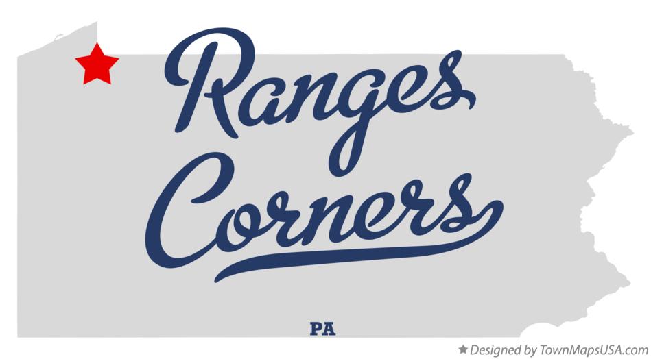 Map of Ranges Corners Pennsylvania PA