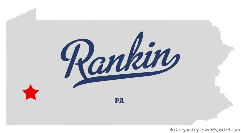 Map of Rankin Pennsylvania PA