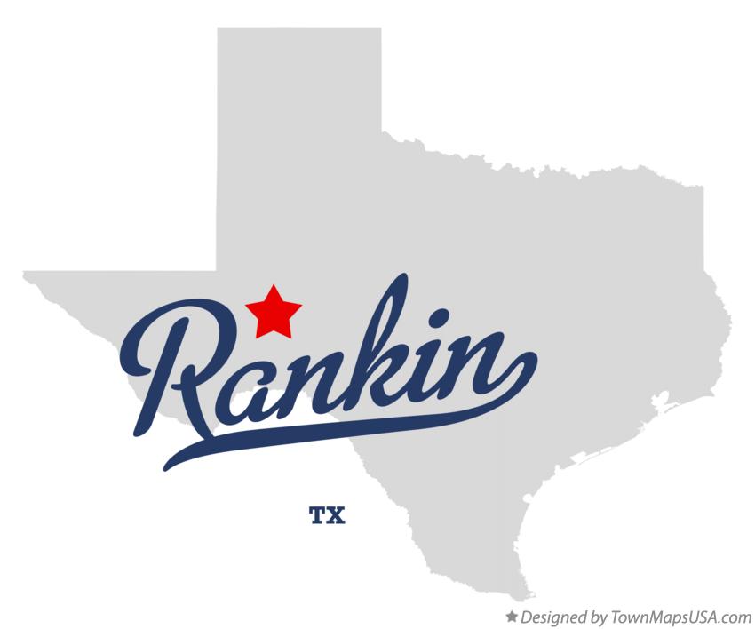 Map of Rankin Texas TX