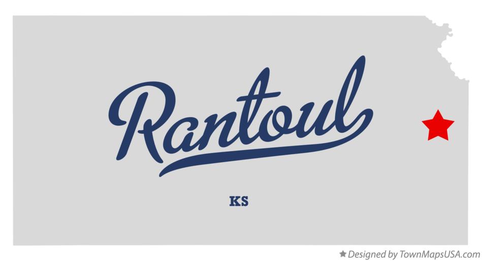Map of Rantoul Kansas KS