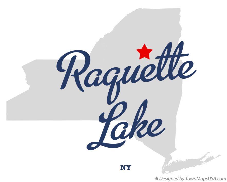 Map of Raquette Lake New York NY