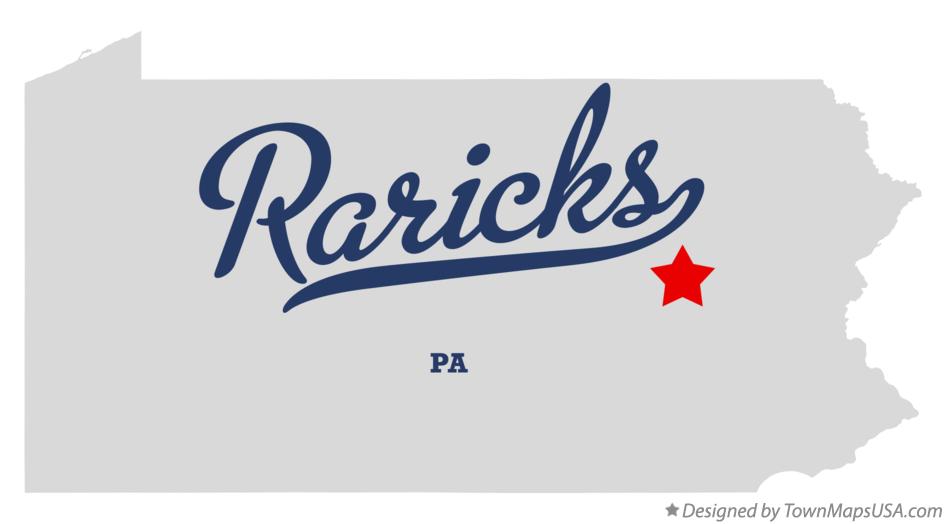 Map of Raricks Pennsylvania PA