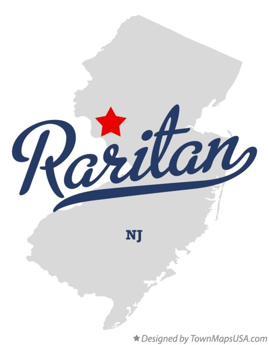 Map of Raritan New Jersey NJ