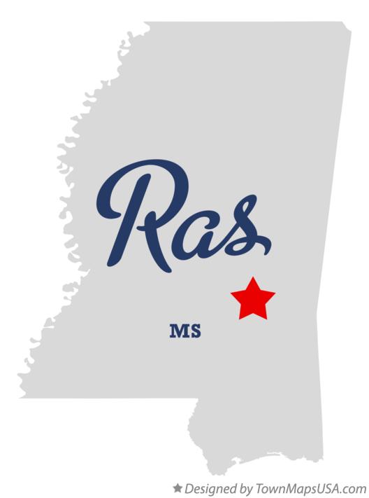 Map of Ras Mississippi MS