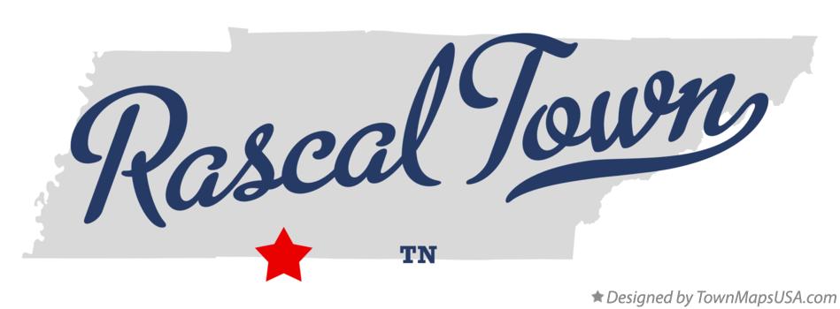 Map of Rascal Town Tennessee TN