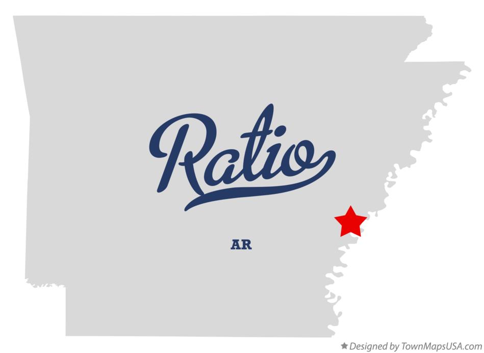 Map of Ratio Arkansas AR