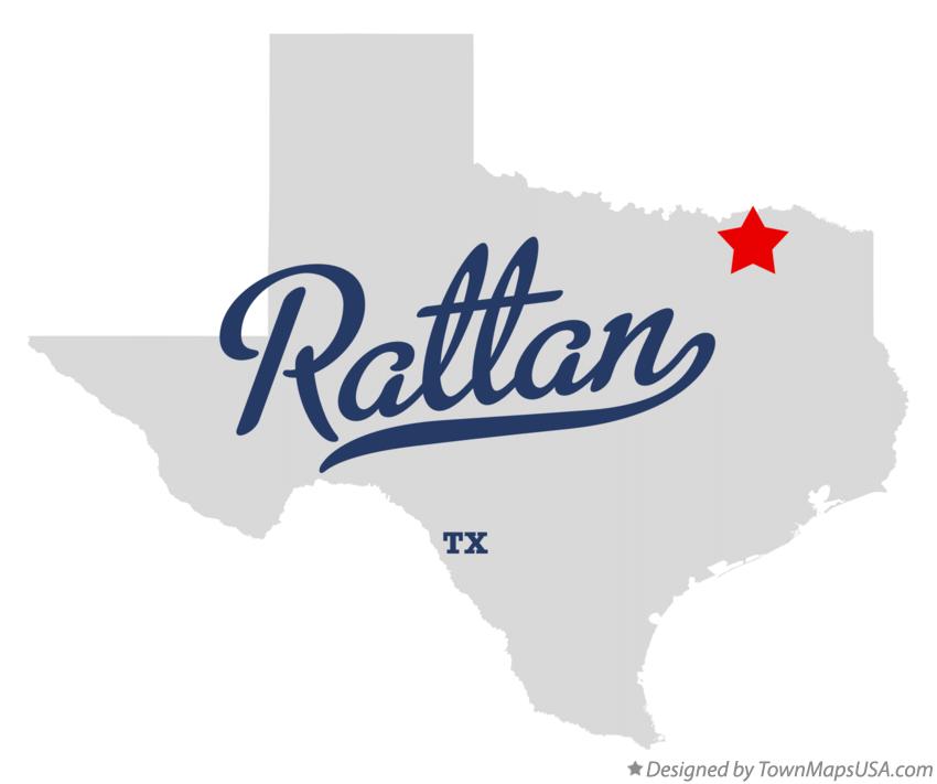 Map of Rattan Texas TX