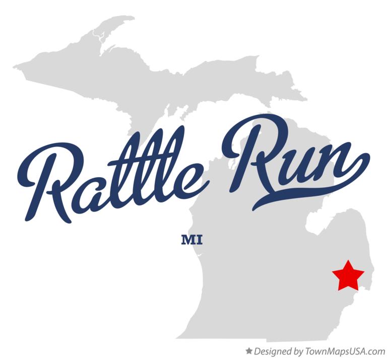 Map of Rattle Run Michigan MI
