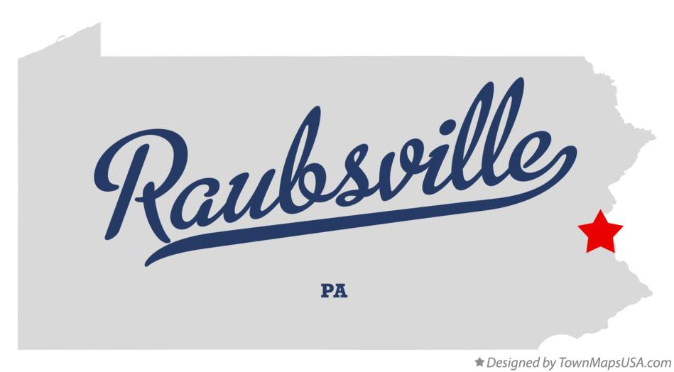 Map of Raubsville Pennsylvania PA