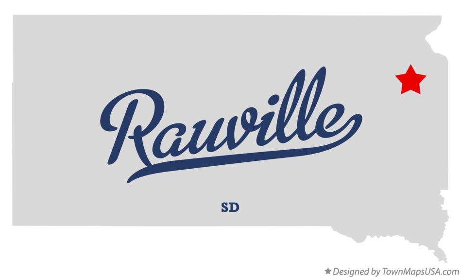 Map of Rauville South Dakota SD