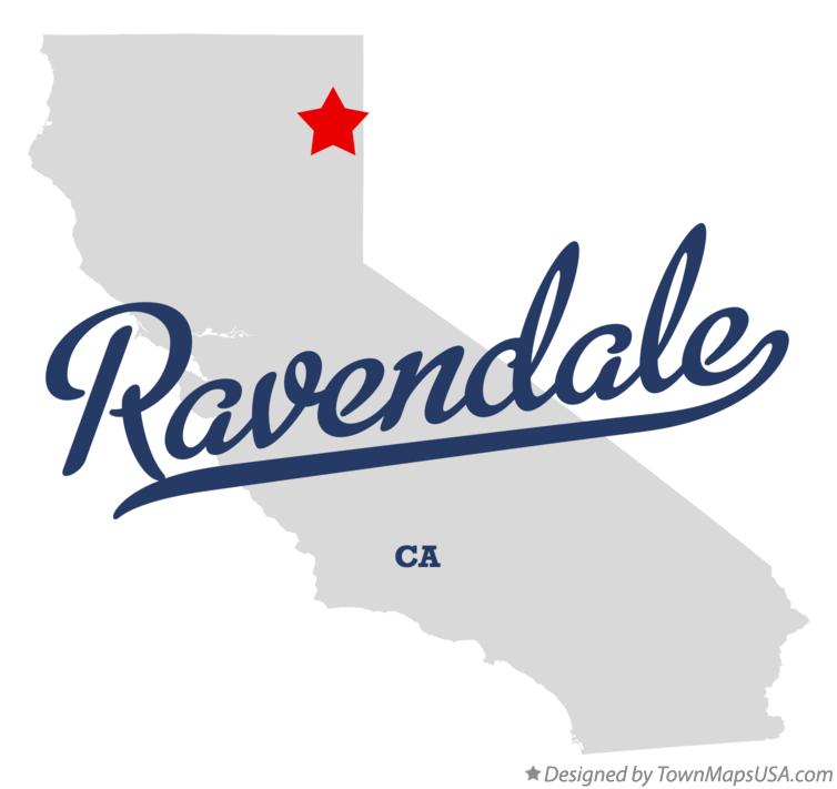 Map of Ravendale California CA