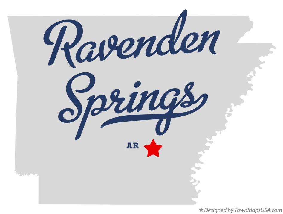Map of Ravenden Springs Arkansas AR
