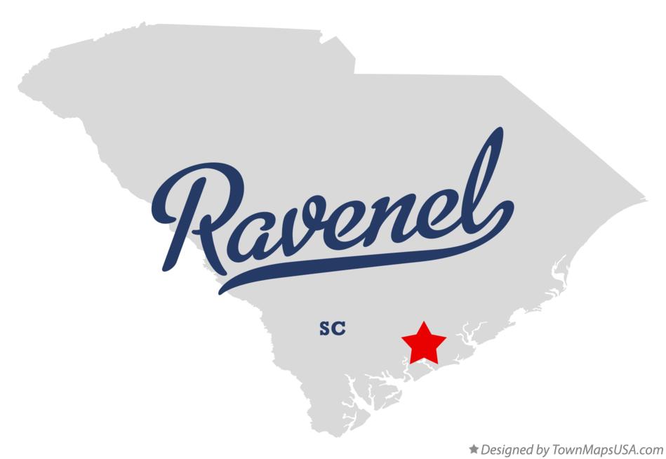 Map of Ravenel South Carolina SC