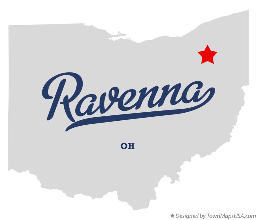 Map of Ravenna Ohio OH
